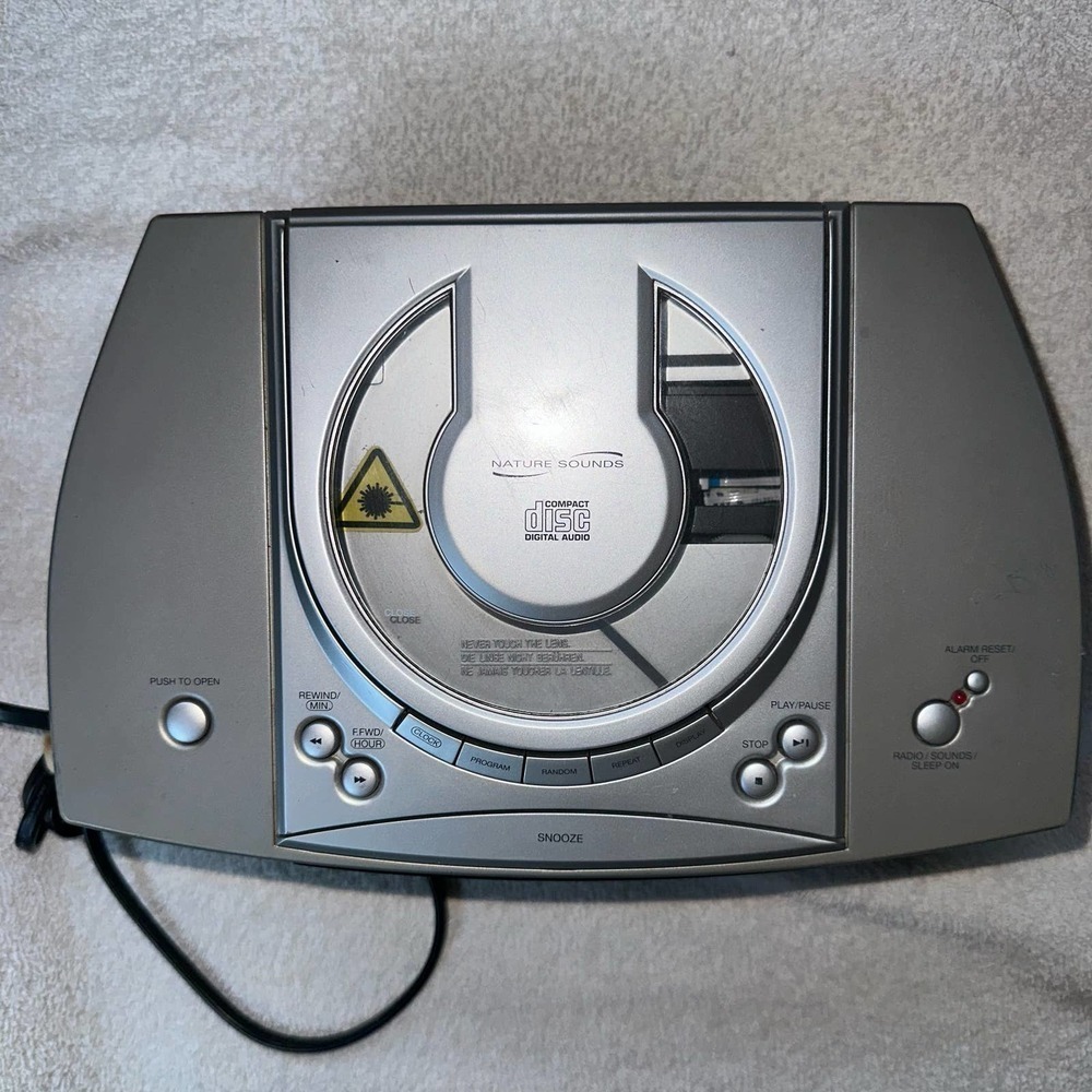 Preowned 2003 TimexNature Sounds Alarm Clock T608T (CD Not Working)
